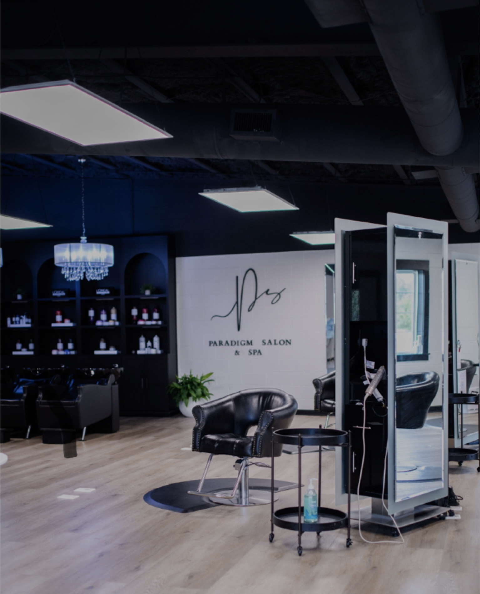 Salon interior at Paradigm Salon & Spa