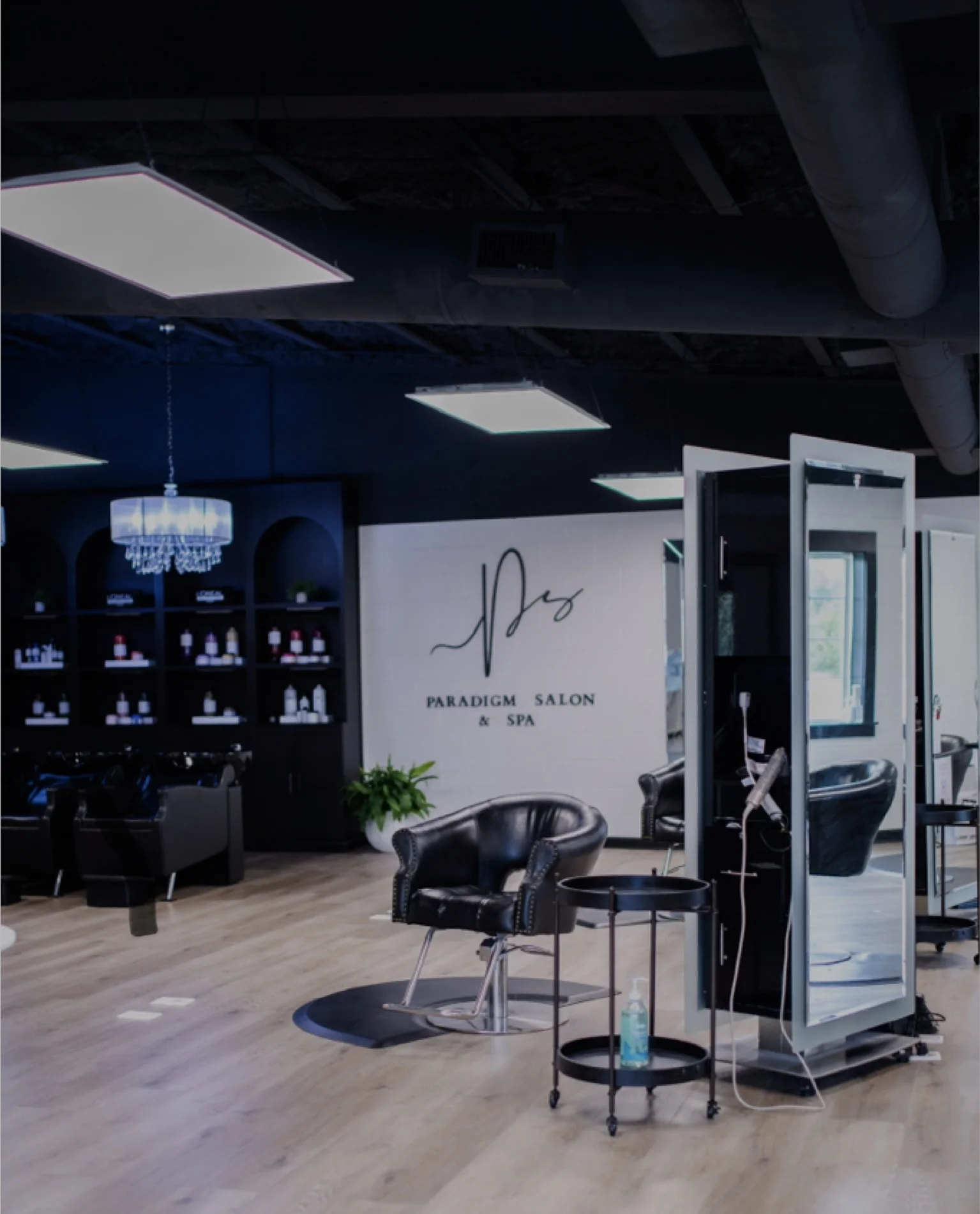 Salon interior at Paradigm Salon & Spa