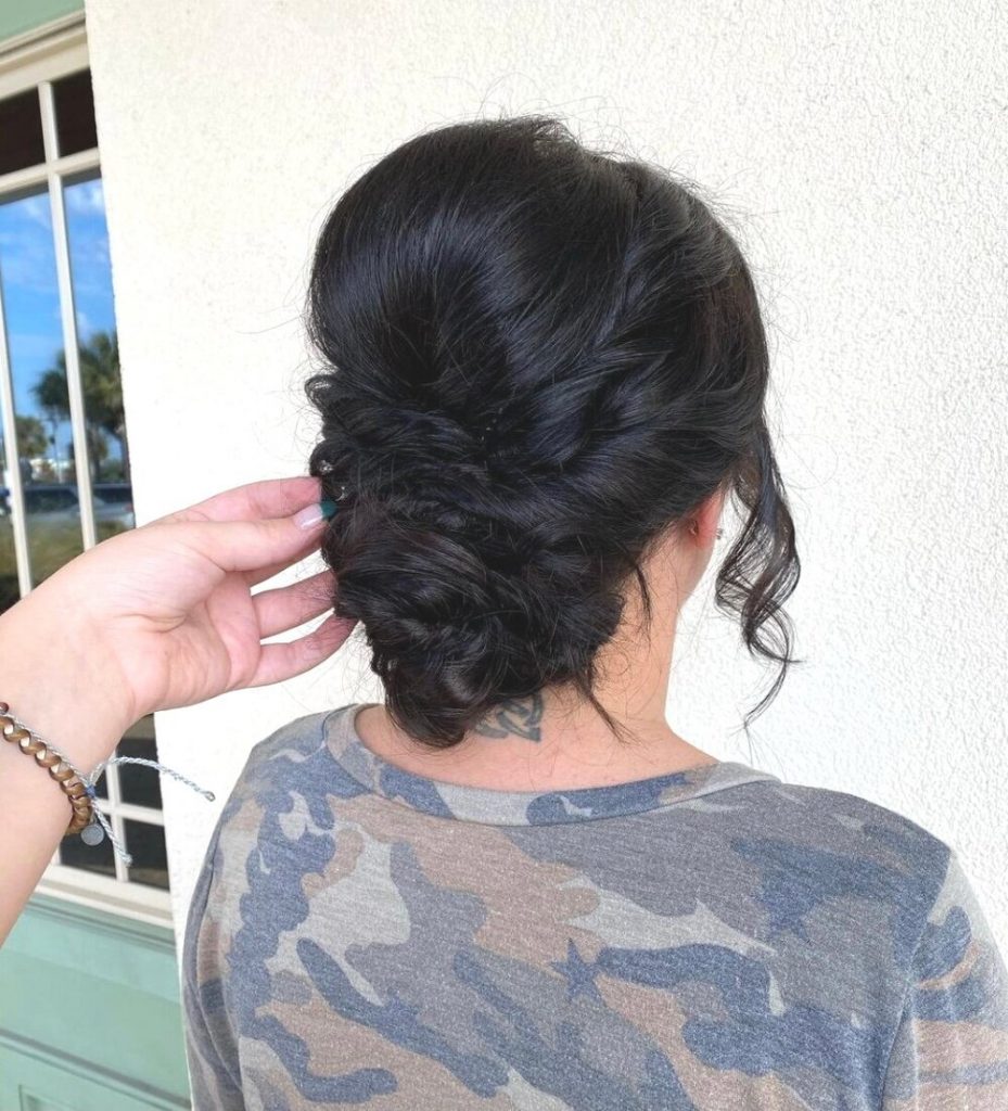 Casual updo hairstyle